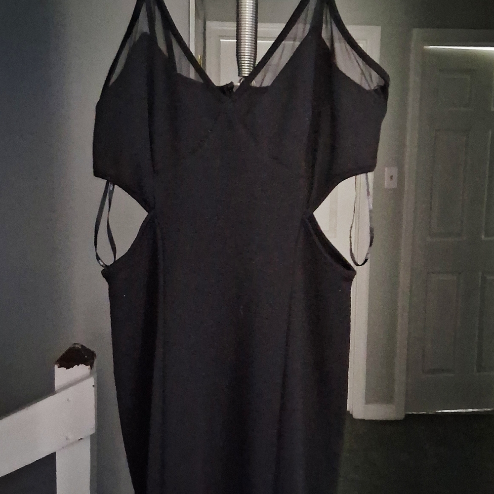 Forever 21 Black Cut Out Backless Mini Dress